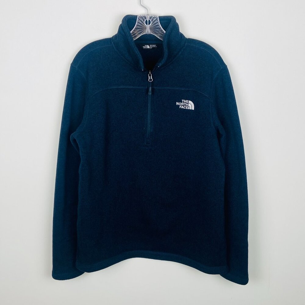 North Face Navy Blue Heather Tsillan ¼ Quarter Zip Sweatshirt, Men’s Size M